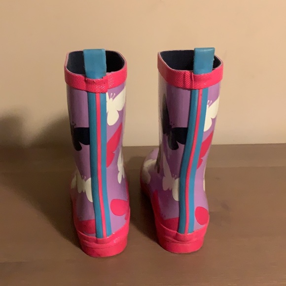Hatley Pink “Butterfly” Boots - Girl’s Size 2 - Picture 5 of 8